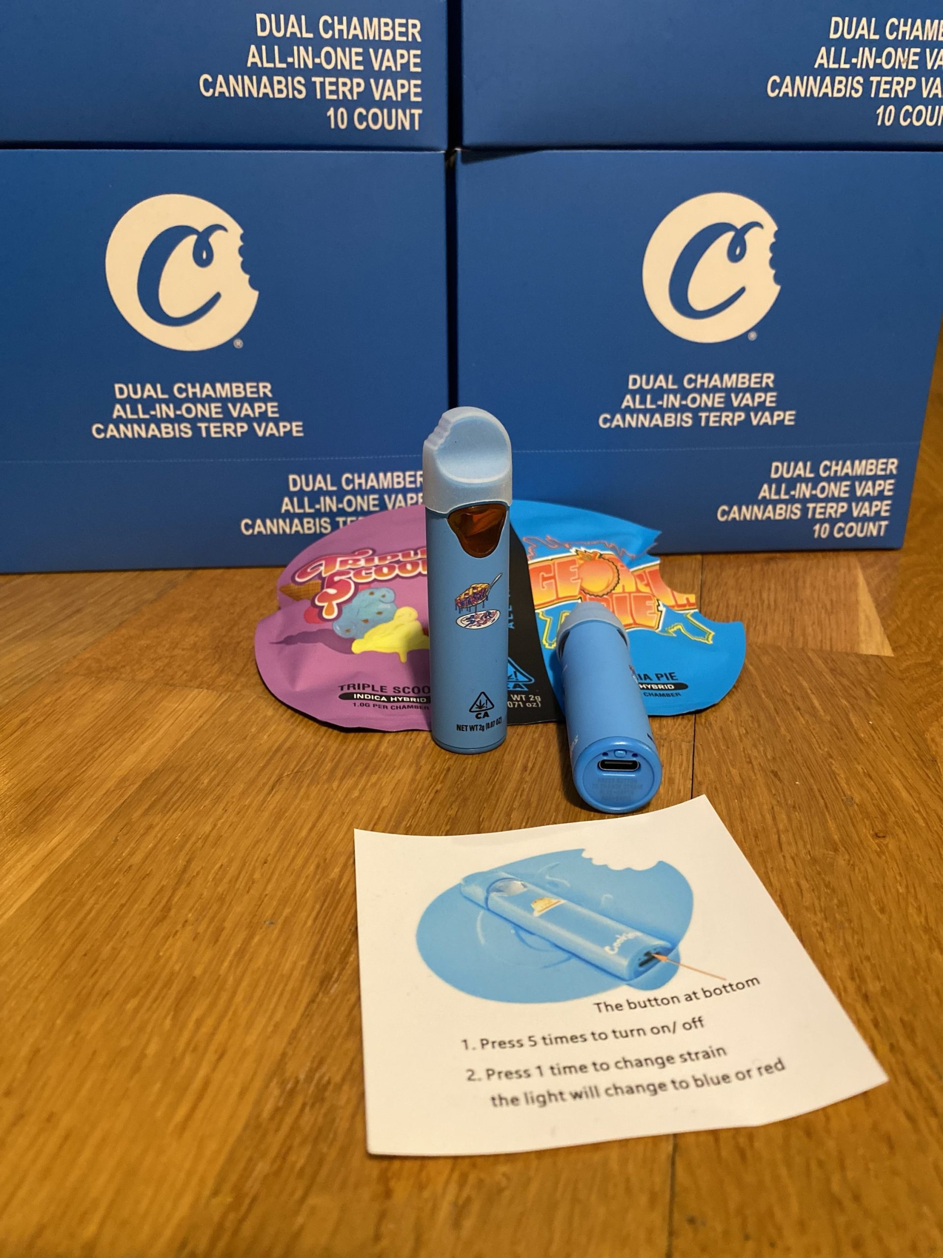 Cookies Dual Chamber All-in-One THC Live Resin och Liquid Diamonds 1g+1g (2g)