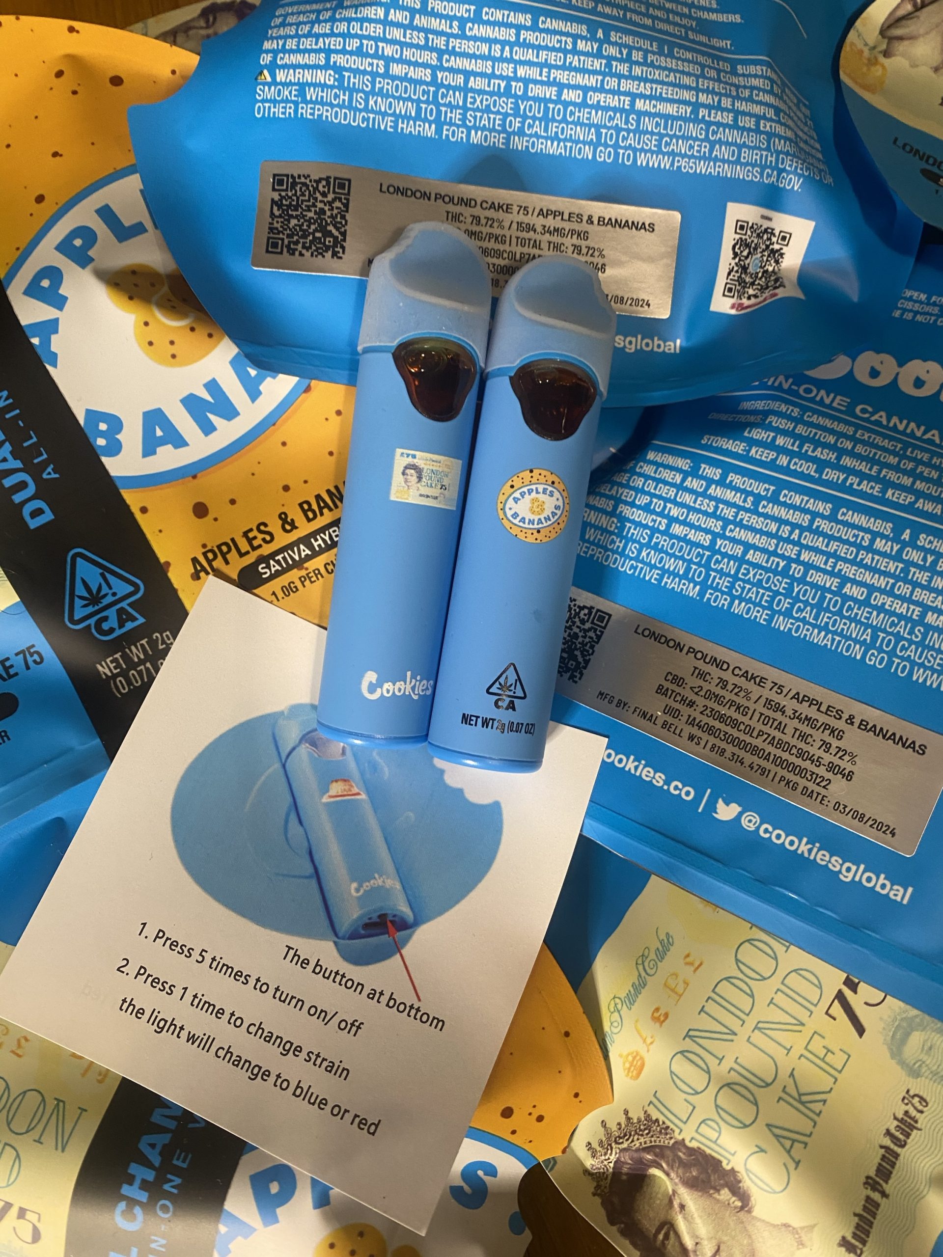 Cookies Dual Chamber All-in-One THC Live Resin och Liquid Diamonds 0.5g+0.5g (1g)