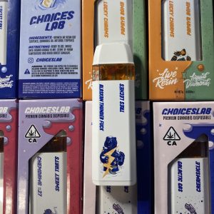 Choices Lab Disposable THC Vape Live Resin och Liquid Diamonds 0,5g+0,5g
